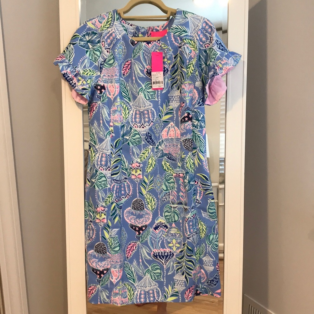 NWT Lily Pulitzer Kerstin Stretch Shift Dress, Size 10.